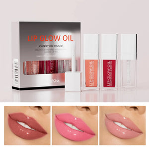 Conjunto de Óleo Labial Hidratante Jelly de Cristal Gloss Labial Volumizador Maquiagem Gloss Labial Sexy Óleo Iluminador Labial Tinta Volumizadora