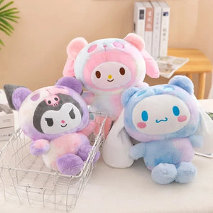 Pelúcia Sanrio Kawaii Sanrio Kuromi My Melody Cinnamoroll Brinquedos Almofada Anime Cartoon Presentes para Crianças Decoração de Quarto Bonecos.**