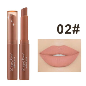 Batom Matte Matte Não Desbotável Hidratante Maquiagem Europeia e Americana Batom Matte Veludo Batom Matte à Prova d'Água Não Fácil de Desbotar Batom Matte Batom