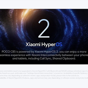 Smartphone POCO C85 Versão Global 6,9" display Dot Drop bateria de 6000mAh Câmera de 50MP 33W Helio G81-Ultra NFC