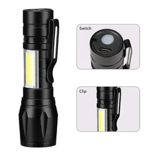 Lanterna Super Brilhante de 100000LM Lanterna Tática LED Recarregável de Longo Alcance para Camping ao Ar Livre, à Prova d'Água, Pesca