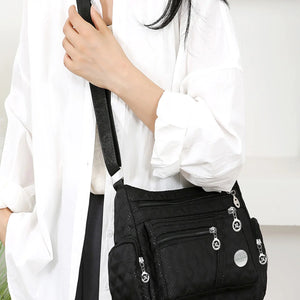 Bolsa transversal quadrada, versátil para homens e mulheres, nova bolsa grande, bolsa de tecido, bolsa de ombro estilo Oxford, fashionável