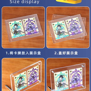 Suporte de Exibição de Cartões de Anime de Acrílico Transparente com Base, Adequado para Cartões de Anime, Cartões de Estrela, Exibição de Cartões de Jogo, Presente