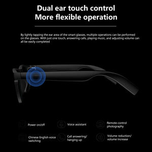 Óculos Inteligentes Lenovo Controle Remoto Toque Câmera de Foto Gravação Tradutor Assistente de Voz Adultos Óculos Bluetooth Sem Fio