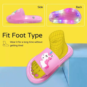 Chinelos para Crianças Meninos Meninas Chinelos de Animais de Desenho Animado Unicórnio Impressões Sapatos Iluminados Moda Sapatos Fofos Banheiro Chinelos para Crianças Pequenos