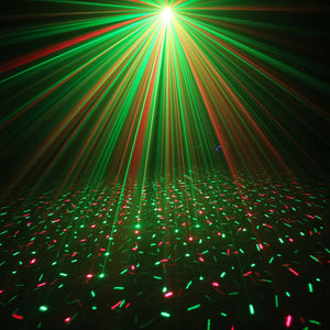 ESHINY Mini 2 em 1 R&G Laser Padrões de Estrelas Completos Projetor DJ Dança Disco Bar Bola Mágica LED Festa Natal Efeito de Luz de Palco Y10