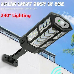 Nova Luz Solar LED 300000LM Lâmpada Solar Externa com Sensor de Movimento 4 Modos à Prova d'Água IP65 Luz Solar para Jardim de Rua Lanternas