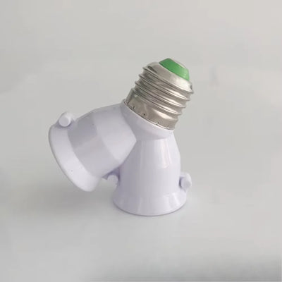 2in1 greenE27LED Base Light Lamp Bulb Socket E27 to 2-E27 Splitter Adapter HOT base