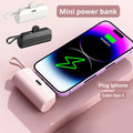 Mini Power Bank de 10000mAh com Carregamento Sem Fio Rápido e Cabo Embutido para o Dia a Dia e Trabalho no Escritório
