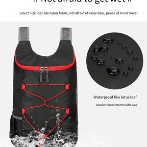 Mochila Dobrável Multifuncional para Atividades ao Ar Livre, Alta Densidade, Leve, Impermeável, de Nylon, Bolsa Esportiva para Camping, Caminhadas e Viagens