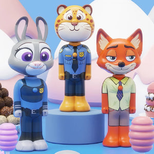 Escova de Dentes Escalável Disney Zootopia Figuras de Anime Fofas Nick e Judy Escova de Dentes Transformável com Cerdas Macias Cerdas Finas Presentes para Crianças