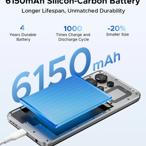 Telefone Móvel DOOGEE Note56 X PRO 5G Corpo Slim de 8,45mm Bateria de 6150mAh Assistente de IA Gemini Widevine L1 Android 16 Smartphone NFC