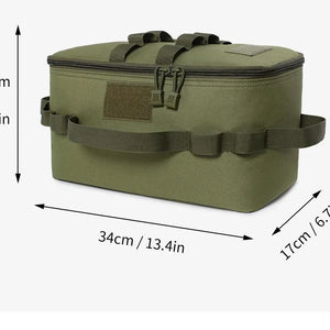 Bolsa de Armazenamento para Tanque de Gás para Camping ao Ar Livre, Grande Capacidade, Bolsa de Ferramentas com Estaca para o Solo, Bolsa para Lata de Gás, Conjunto de Utensílios de Cozinha para Piquenique
