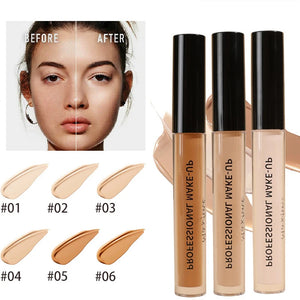Caneta líquida corretiva cobre e modifica manchas, marcas de acne, maquiagem facial e ilumina o tom da pele.
