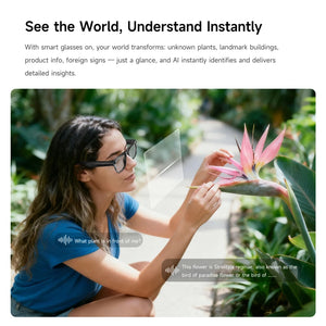 Óculos Inteligentes Xiaomi AI 4K HD Lente Fotocromática Câmera Óculos Chamadas Bluetooth Reprodutor de Música Assistente de Voz Tradução Vídeo