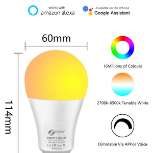Tuya Smart Led Light Bulb Wifi Zigbee Bluetooth E27 Smart Life Alexa Google Assistant Alice Smartthings RGB 220V 110V Ampoules
