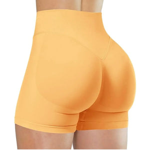 Shorts de Yoga de Cintura Alta para Mulheres de Verão, Elegantes e Sexy, Calças de Fitness para Corrida, Leggings de Yoga em Cores Sólidas, Meias Elásticas