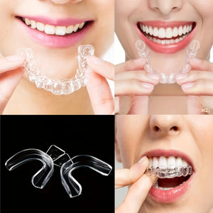 1-4 pares de Alinhadores de Dentes Unissex de Silicone Invisível, Bandeja Ortopédica Dental para Clareamento e Endireitamento, Uso Noturno, Ferramenta de Cuidado Dental