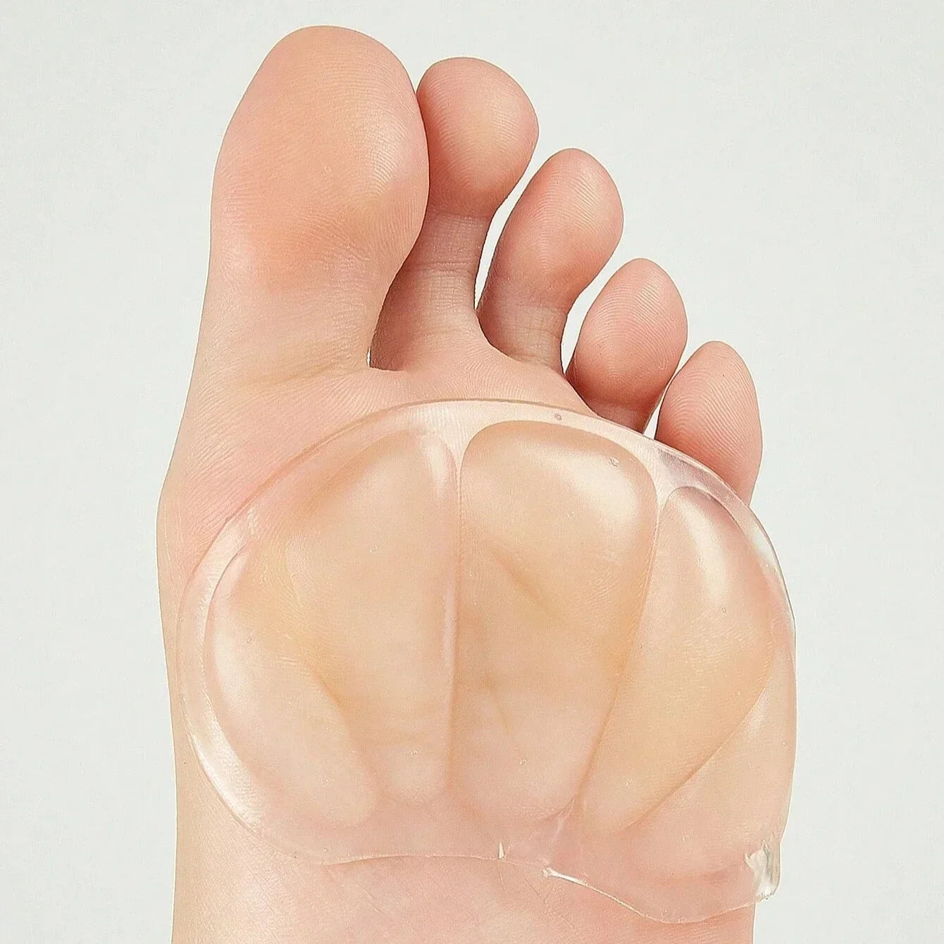 1 Par de Almofadas de Silicone Transparente para Calcanhar e Antepé Unissex Conforto para Saltos Altos Ténis Uso de Verão (Leve e Respirável)