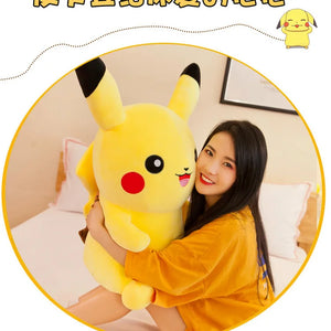 Brinquedos de Pelúcia Pokemon Pikachu de 25cm Kawaii Japão Anime Elfo Boneca de Pelúcia Macia e Fofa Boneca de Cartoon Pikachu Presente de Aniversário para Crianças Meninas
