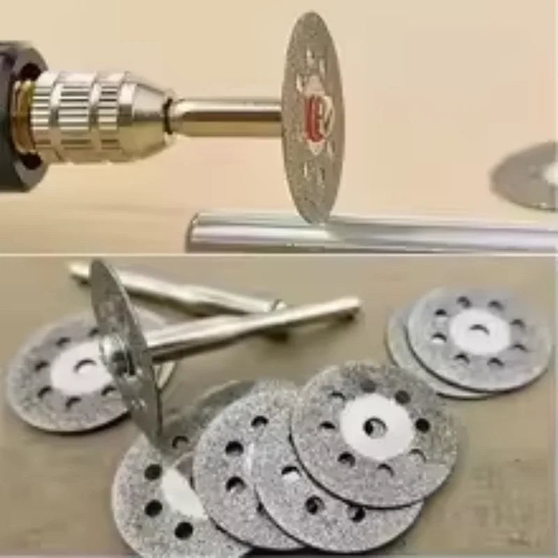 Disco de Corte de Diamante de 22mm Mandril de Roda de Lixa de 3mm para Ferramenta Rotativa de Corte de Metal Peças de Moedor Elétrico