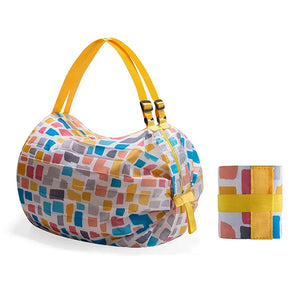 Saco de Armazenamento Dobrável com Alça, Bolsa de Viagem Portátil Camuflada, Sacola de Compras de Grande Capacidade