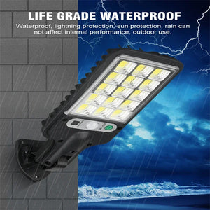 1/2/3/4PCS Luzes Solares para Exterior 3 Modos 200COB Lâmpada de Rua à Prova d'Água com Sensor de Movimento Iluminação de Segurança para Jardim Pátio Caminho Quintal