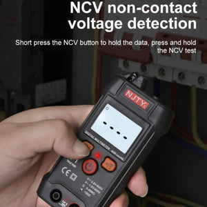 Multímetro Digital Mini Inteligente RMS 4000 Contagens Voltímetro Teste de Tensão de Faixa Automática Continuidade Resistência NCV Doméstico