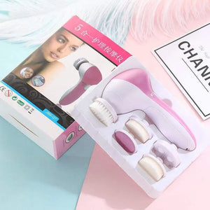 Limpeza Facial Elétrica 5 EM 1 Escova de Limpeza Facial Máquina de Lavagem Spa Cuidados com a Pele Massageador Ferramentas de Limpeza de Cravos Limpador Facial