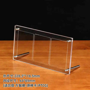 Suporte de Exibição de Cartões de Anime de Acrílico Transparente com Base, Adequado para Cartões de Anime, Cartões de Estrela, Exibição de Cartões de Jogo, Presente