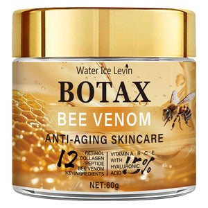 Creme de Veneno de Abelha "Botax" - Tratamento de Rugas Profundas, Rejuvenescimento da Pele e Ação Firmadora com Água de Colágeno Ice Levin. 60g.