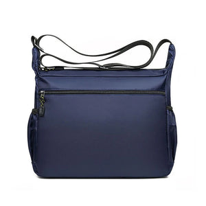 Bolsa transversal masculina com bolsos de múltiplas camadas, alça de ombro ajustável, bolsa de ombro única para negócios