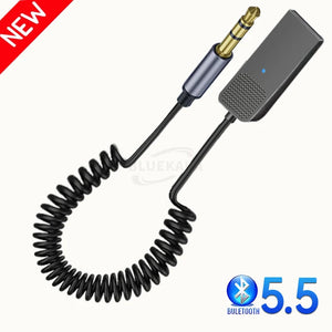 Receptor de Áudio Bluetooth 5.4 Sem Fio Dongle USB Para 3,5mm Aux Jack Kit Mãos Livres Para Carro Receptor de Carro Transmissão BT Com Microfone