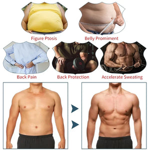 Men's Abdominal Reducer Sauna Body Shaper Fitness Waist Trimmer Waist Trainer Belly Shaping Waist Trainer Corset