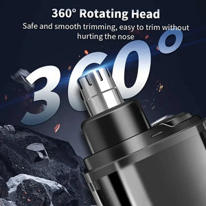 Aparador de Cabelo para Nariz e Ouvidos para Homens - Recarregável via USB C, Portátil, Carregamento Rápido, Kit de Higiene Compacto