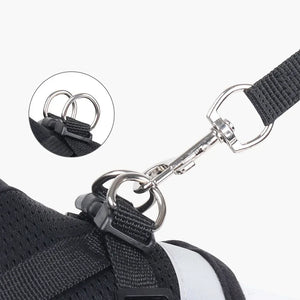 Conjunto de Coleira e Guia para Gato Ajustável Refletiva à Prova de Fuga Colete de Malha para Animais de Estimação Coleira para Filhote de Cachorro Pequeno Gato Suprimentos para Animais de Estimação