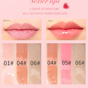 Conjunto de Óleo Labial Hidratante Jelly de Cristal Gloss Labial Volumizador Maquiagem Gloss Labial Sexy Óleo Iluminador Labial Tinta Volumizadora
