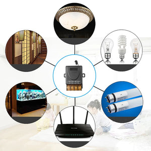 Interruptor de Controle Remoto Universal AC 220V 30A Relé 433mhz Interruptor Sem Fio e Transmissor Liga e Desliga para Luz Lâmpada Bomba de Água Porta