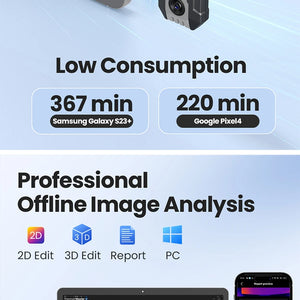 (iPhone&Android) Câmera térmica P1 para Android para iPhone 320*240 X³IR Resolução 600℃ 25Hz Câmera de Inspeção de Casa HVAC
