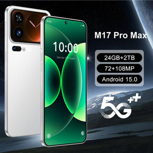 QUENTE 2026 Novo M17 Pro Max de Alta Qualidade original inteligente 5G sistema de dual chip dual standby versão global bateria de 8000mAh