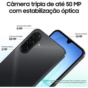 Smartphone Samsung Galaxy A17 128 GB, 4GB RAM, Cinza, 6,7", Câmera Tripla + Selfie de 13MP