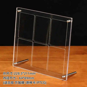 Suporte de Exibição de Cartões de Anime de Acrílico Transparente com Base, Adequado para Cartões de Anime, Cartões de Estrela, Exibição de Cartões de Jogo, Presente