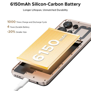 Telefone Móvel DOOGEE Note56 X Corpo Slim de 8,45mm Tela de 6,56" 90Hz Android 16 Bateria de 6150mAh Reconhecimento de Cena com IA Smartphone