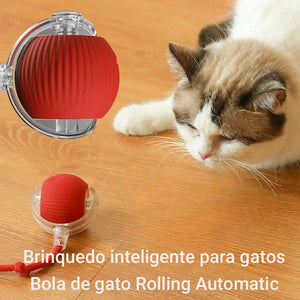 Novo Brinquedo Interativo para Gato, Bola de Gato Automática e Recarregável, Brinquedo Interativo Inteligente para Gatinhos, Brinquedo Inteligente em Forma de Bola para Gato