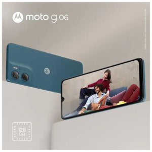 Smartphone Motorola Moto G06 128GB 4GB RAM Azul Marinho 6,9" Câmera 50MP + 8MP Selfie