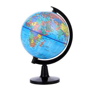Conjunto de Globo Padrão para Ensino, Mapa em Inglês HD com Rotação de 360°, para Sala de Aula e Estudantes de Geografia, Recurso Educacional