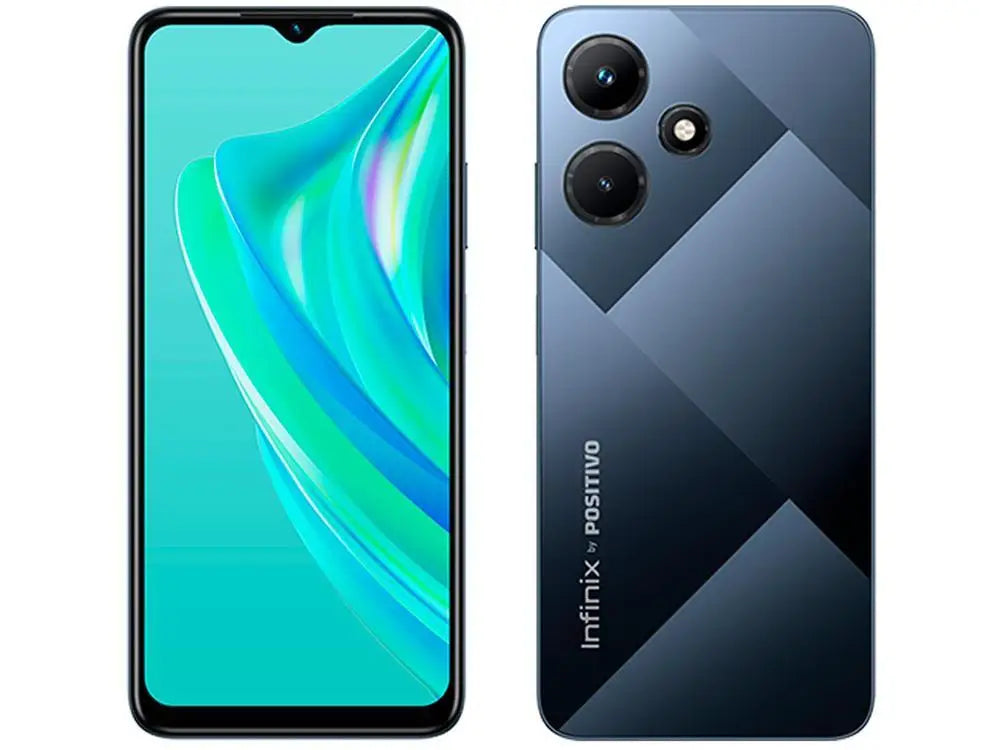 Smartphone Infinix Hot 30i 128GB Preto 4G MediaTek 8GB RAM 6,6 "Câmera. 50MP + Selfie 5MP Dual Chip