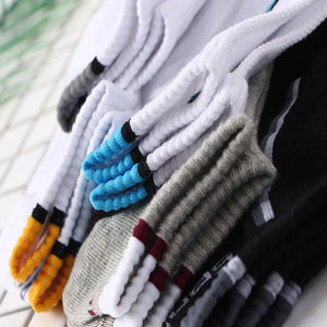 30 Pares de Meias Masculinas Meia de Malha Respirável Curta Casual Meias de Esporte com Bloco de Cores Meias Esportivas Absorvem Suor Tornozelo