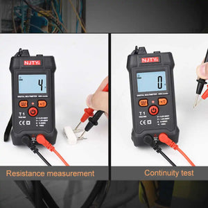 Multímetro Digital Mini Inteligente RMS 4000 Contagens Voltímetro Teste de Tensão de Faixa Automática Continuidade Resistência NCV Doméstico