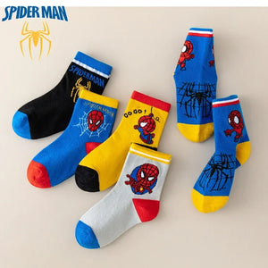 Kit 5 Pares de Meias Infantis Estampadas Estilo Herói